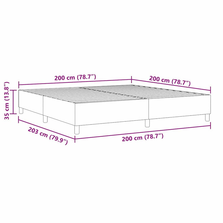Box spring seng Blå 200 x 200 cm Corduroy stof