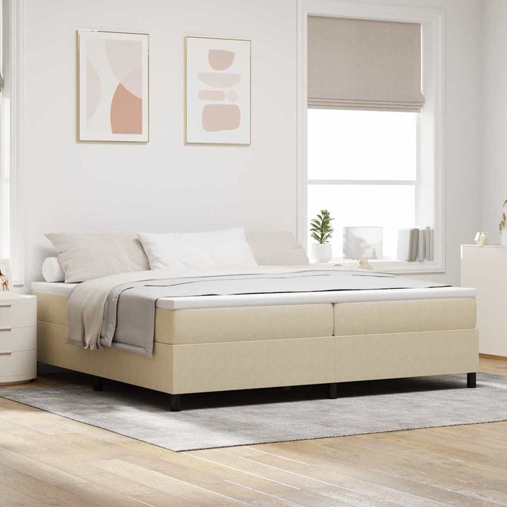 Box spring seng Grågrøn 200 x 200 cm Corduroy stof