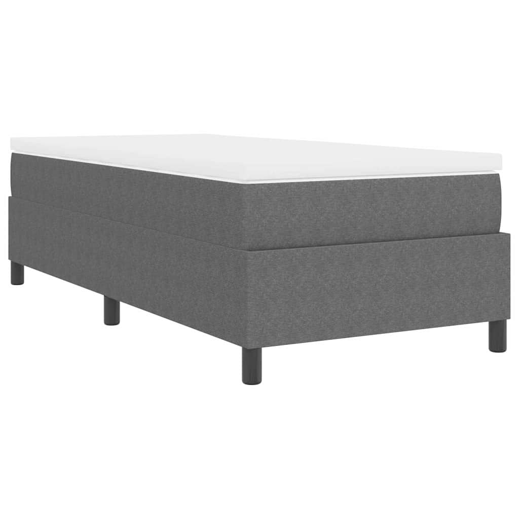 Box spring seng Lys Grå og Hvid 193 x 90 x 60 cm Corduroy stof