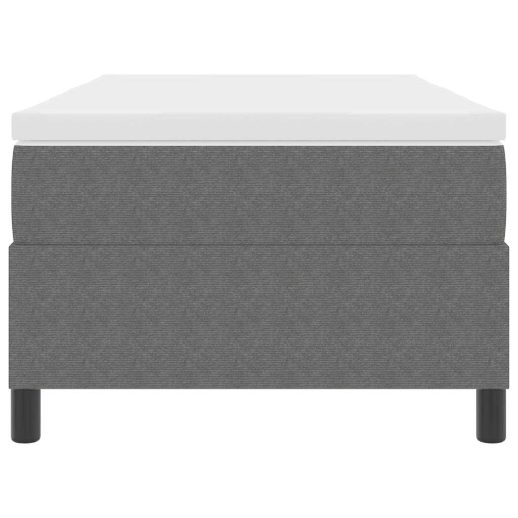 Box spring seng Lys Grå og Hvid 193 x 90 x 60 cm Corduroy stof