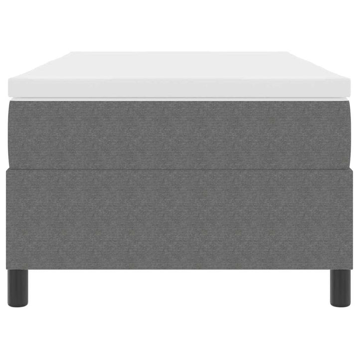 Box spring seng Lys Grå og Hvid 193 x 90 x 60 cm Corduroy stof