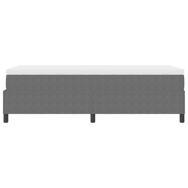 Box spring seng Lys Grå og Hvid 193 x 90 x 60 cm Corduroy stof