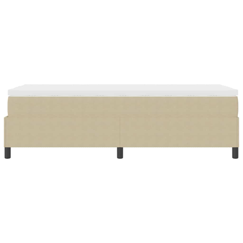Box spring seng Lys Grå og Hvid 203 x 100 x 60 cm Corduroy stof