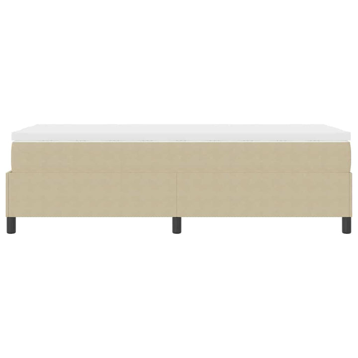 Box spring seng Lys Grå og Hvid 203 x 100 x 60 cm Corduroy stof