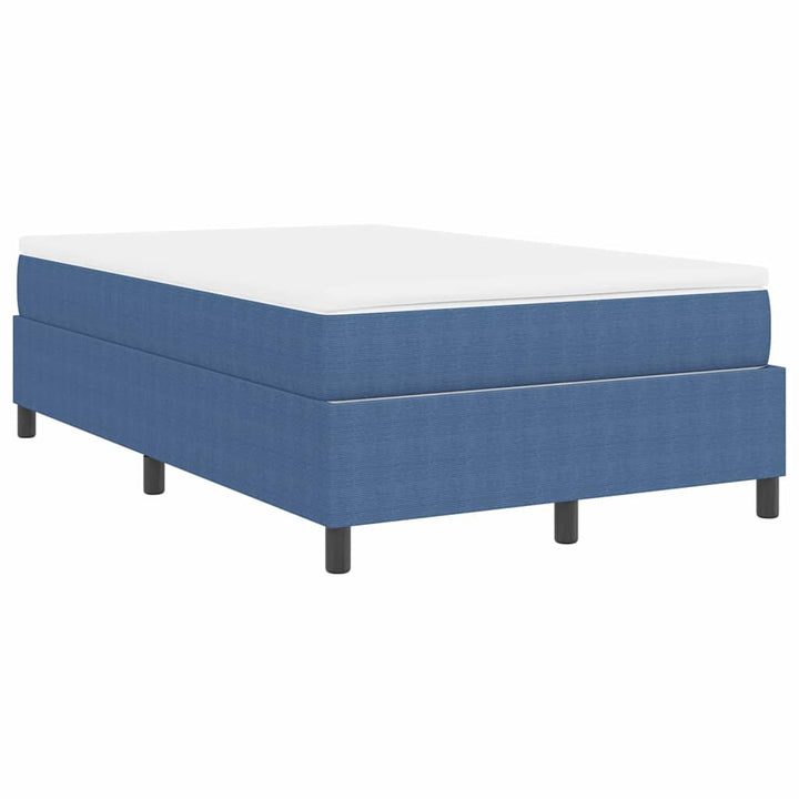 Box spring seng Blå og Hvid 203 x 120 x 60 cm Corduroy stof