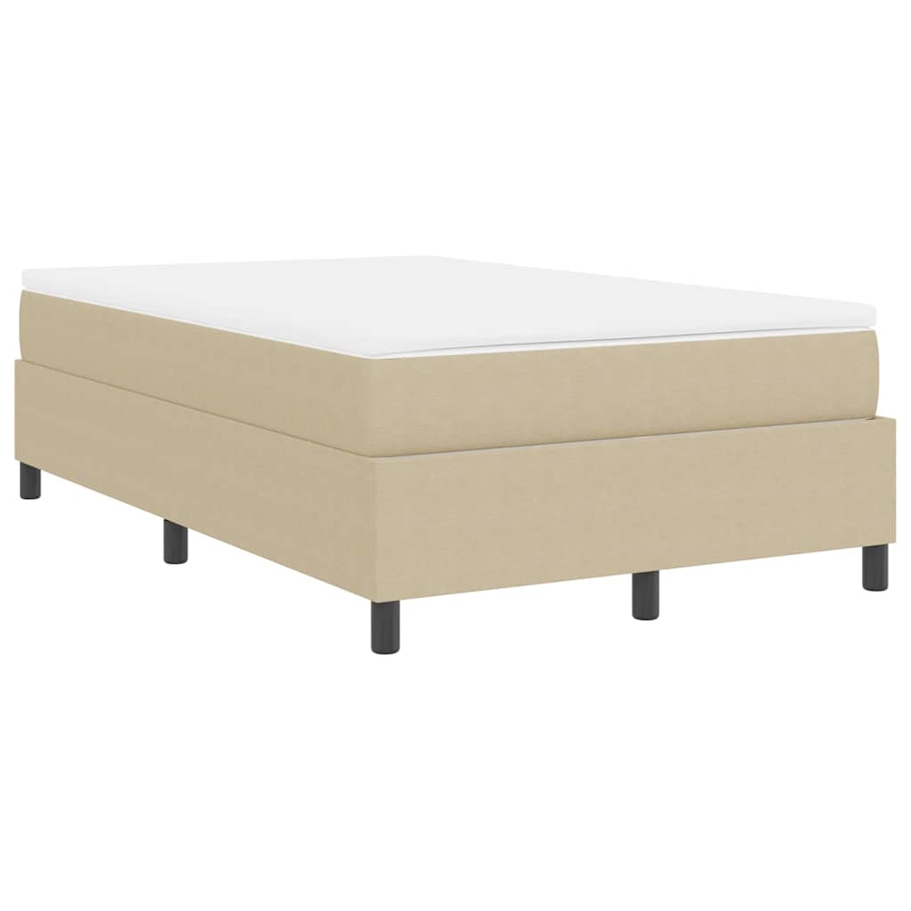 Box spring seng Lys Grå og Hvid 203 x 120 x 60 cm Corduroy stof