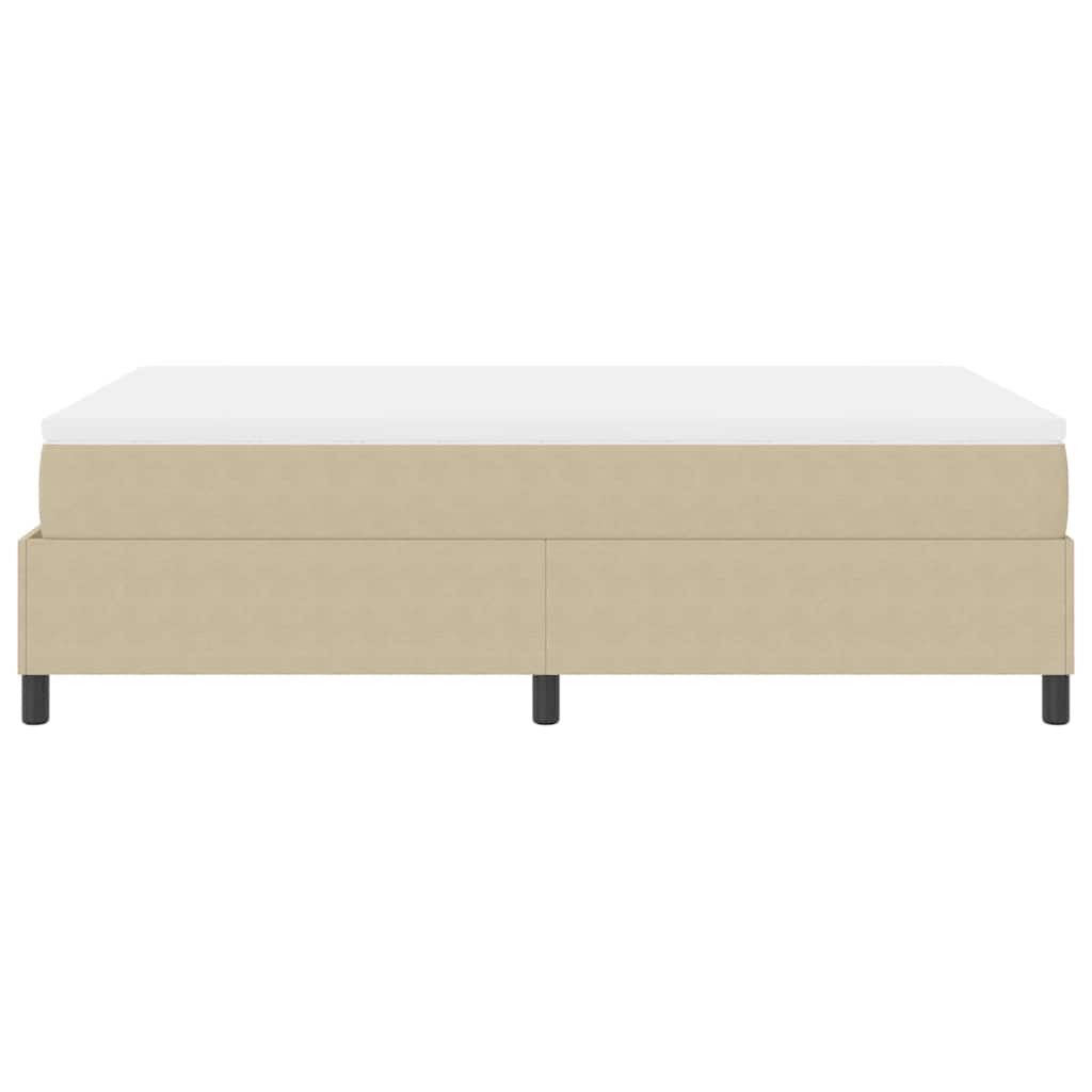 Box spring seng Lys Grå og Hvid 203 x 120 x 60 cm Corduroy stof