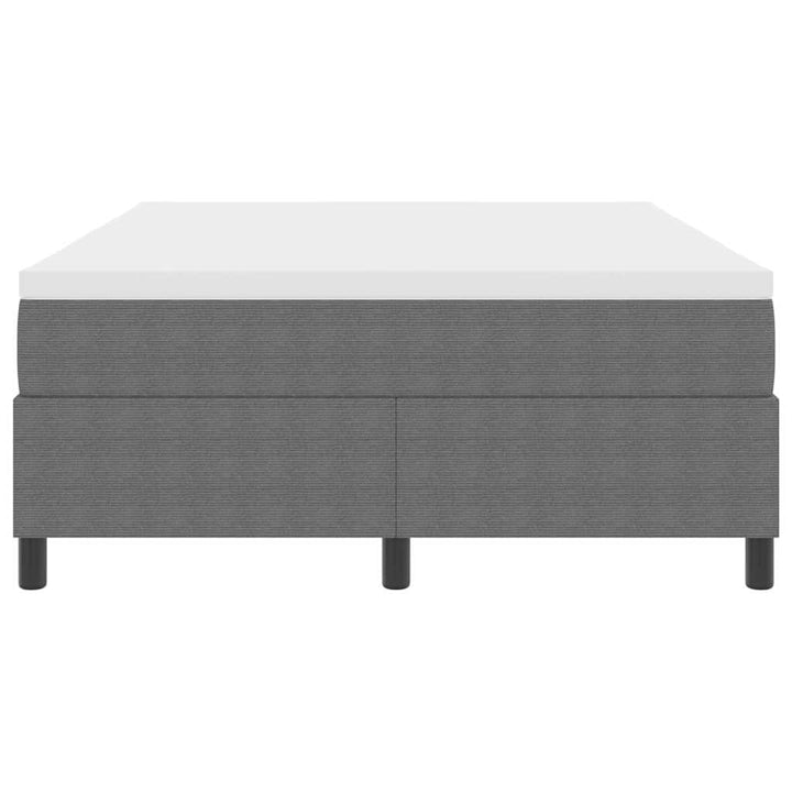 Box spring seng Lys Grå og Hvid 203 x 140 x 60 cm Corduroy stof