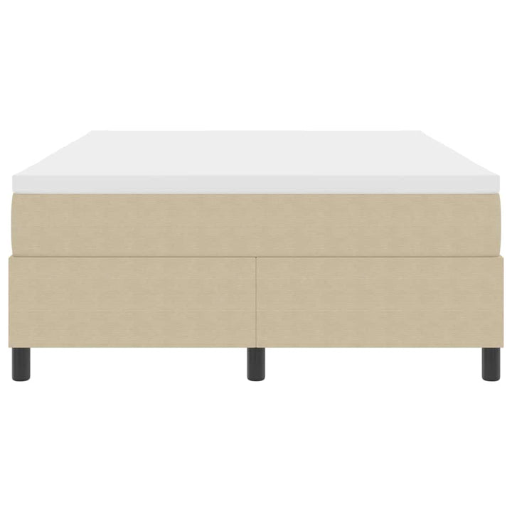 Box spring seng Lys Grå og Hvid 203 x 140 x 60 cm Corduroy stof