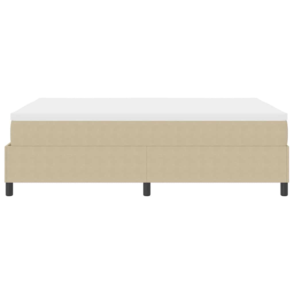 Box spring seng Lys Grå og Hvid 203 x 160 x 60 cm Corduroy stof