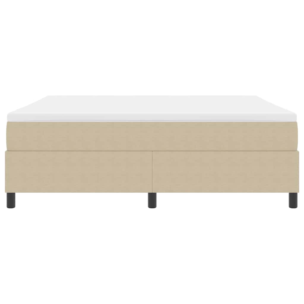 Box spring seng Lys Grå og Hvid 203 x 180 x 60 cm Corduroy stof