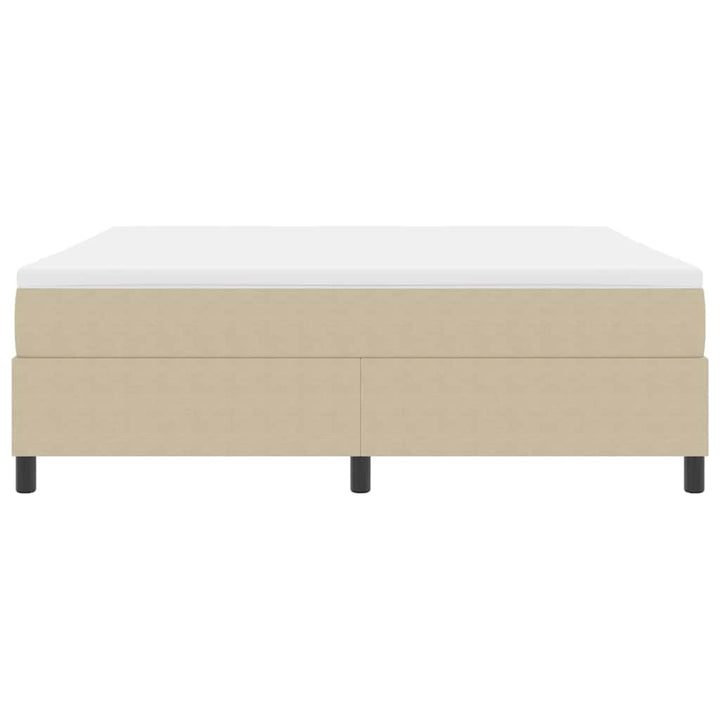 Box spring seng Lys Grå og Hvid 203 x 180 x 60 cm Corduroy stof