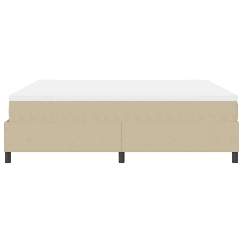 Box spring seng Lys Grå og Hvid 203 x 180 x 60 cm Corduroy stof