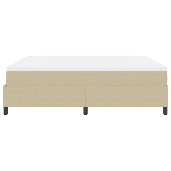 Box spring seng Lys Grå og Hvid 203 x 180 x 60 cm Corduroy stof