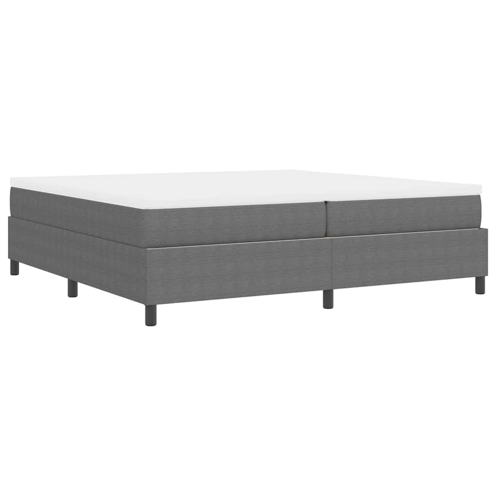 Box spring seng Lys Grå og Hvid 203 x 200 x 60 cm Corduroy stof