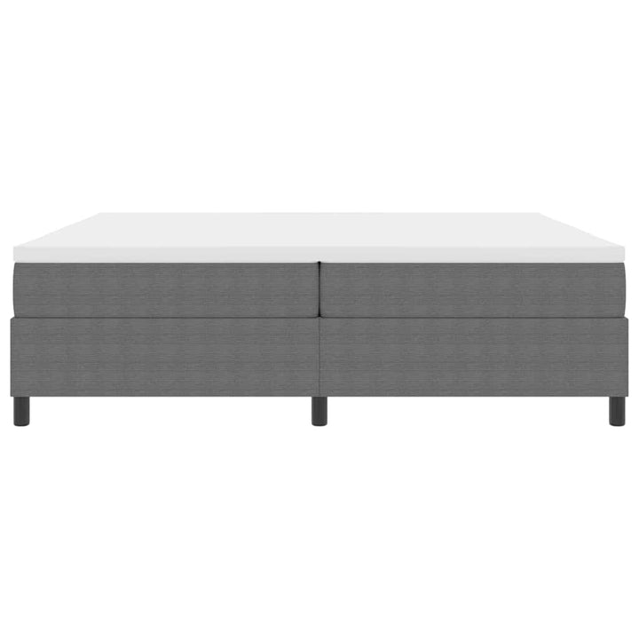 Box spring seng Lys Grå og Hvid 203 x 200 x 60 cm Corduroy stof