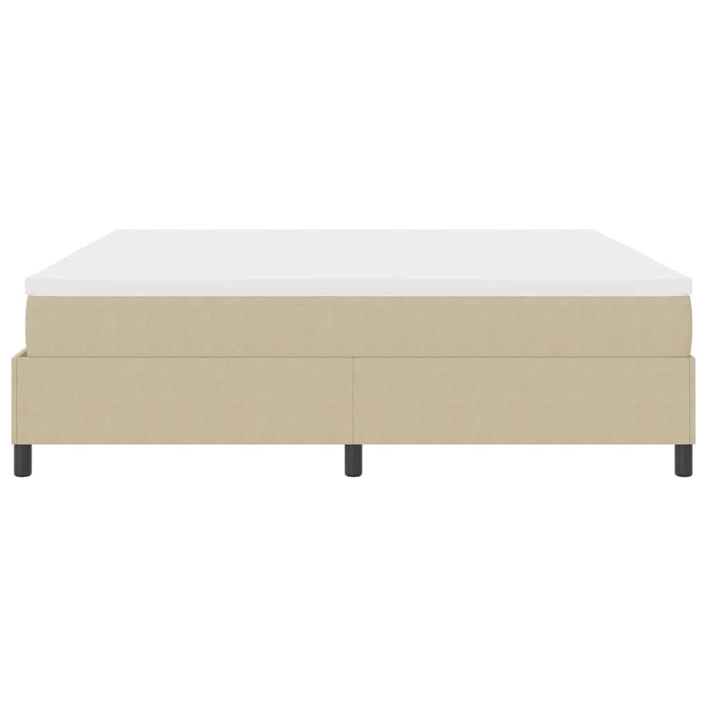 Box spring seng Lys Grå og Hvid 203 x 200 x 60 cm Corduroy stof