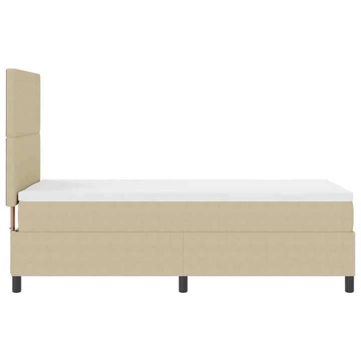 Box spring seng Lys Grå og Hvid 203 x 100 x 128 cm
