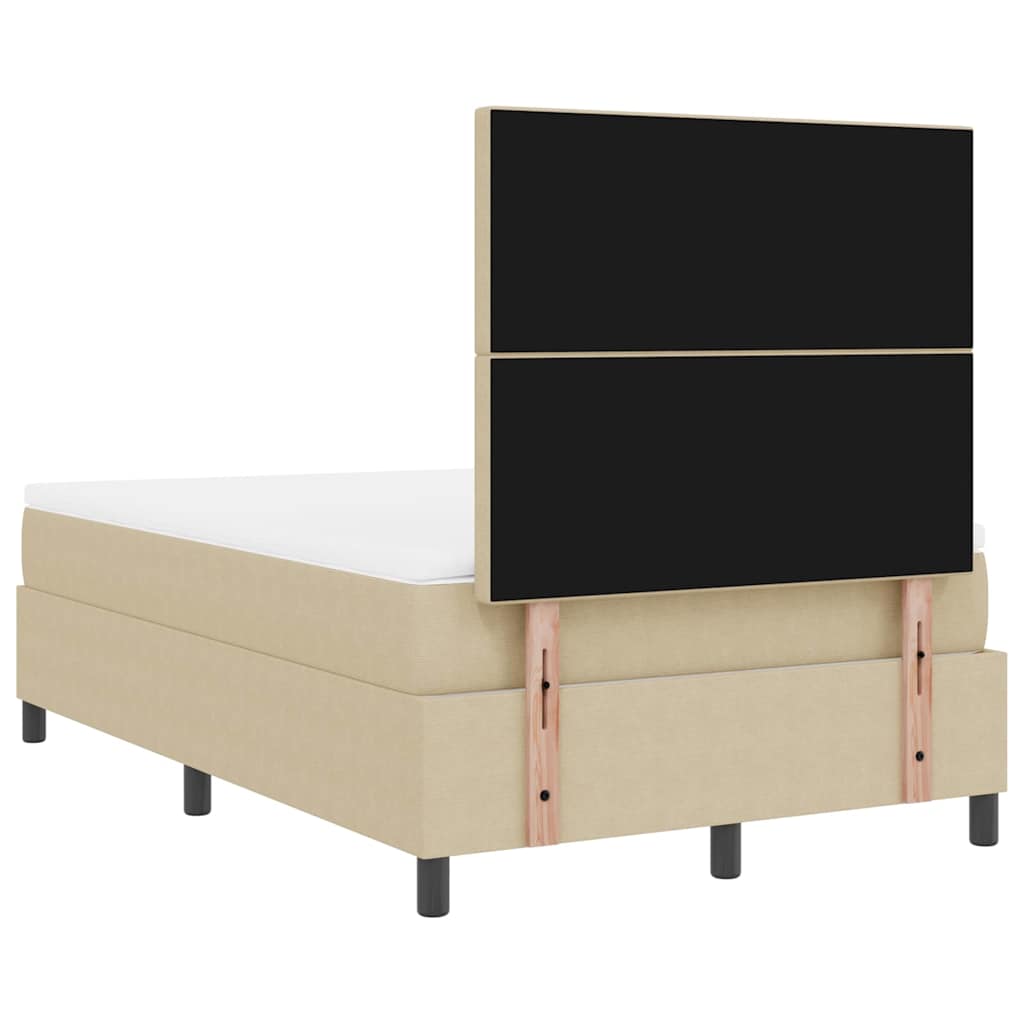 Box spring seng Lys Grå og Hvid 203 x 120 x 128 cm