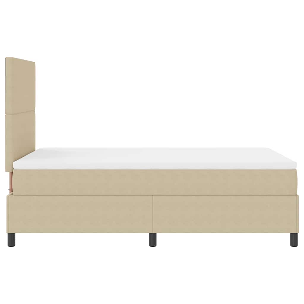 Box spring seng Lys Grå og Hvid 203 x 120 x 128 cm