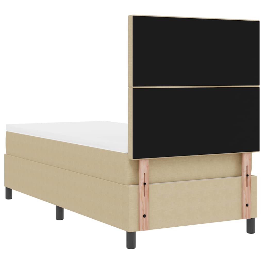 Box spring seng Lys Grå og Hvid 203 x 100 x 128 cm