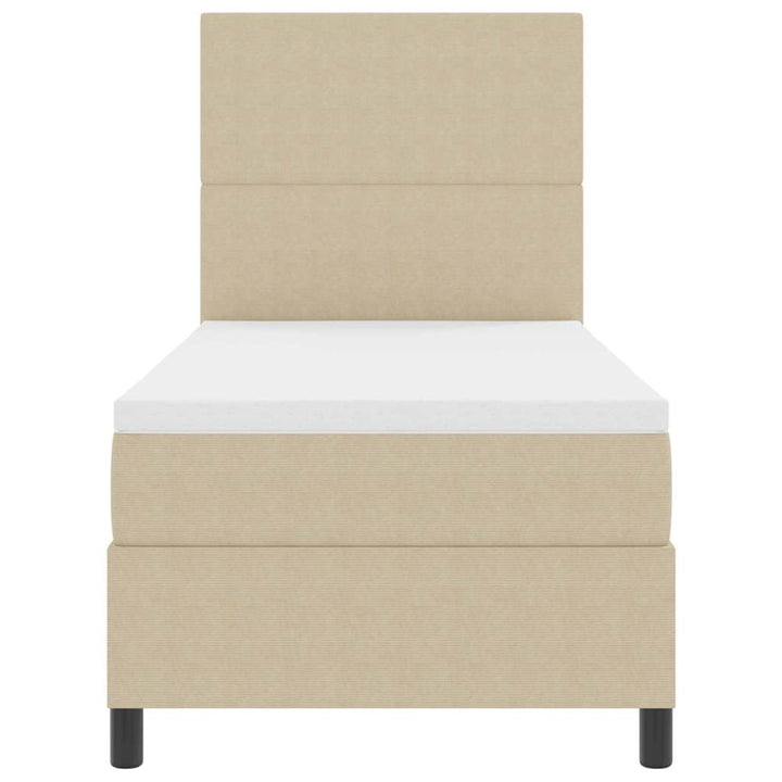 Box spring seng Lys Grå og Hvid 203 x 100 x 128 cm