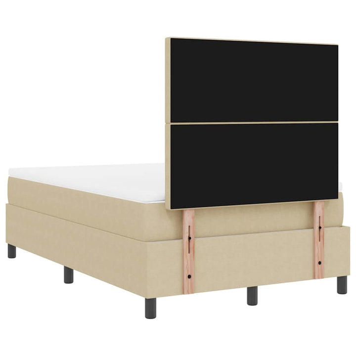 Box spring seng Lys Grå og Hvid 203 x 120 x 128 cm