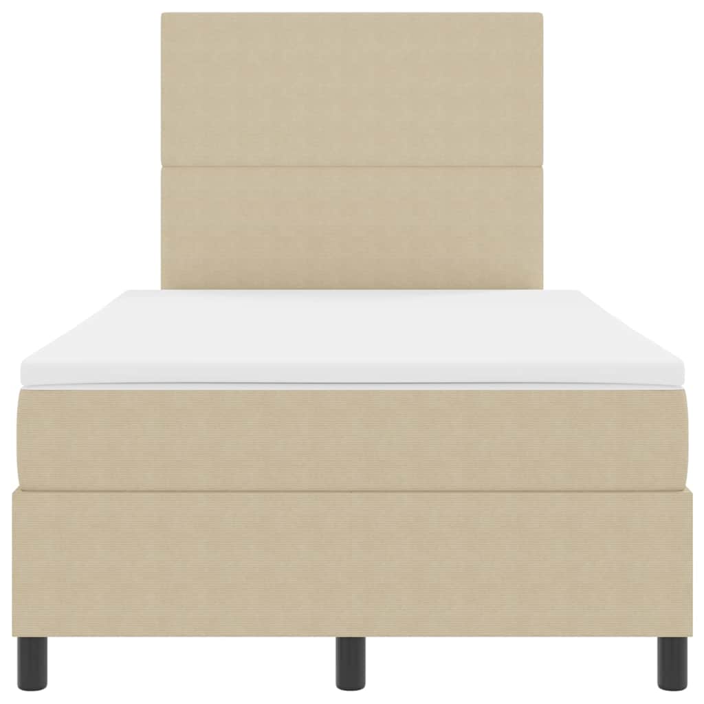 Box spring seng Lys Grå og Hvid 203 x 120 x 128 cm