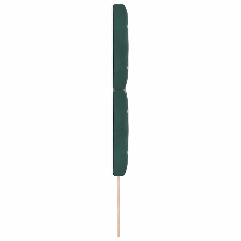 Fløjl Sengegavl Argyle med hovedgærde Mørkegrøn 140 cm Fløjl