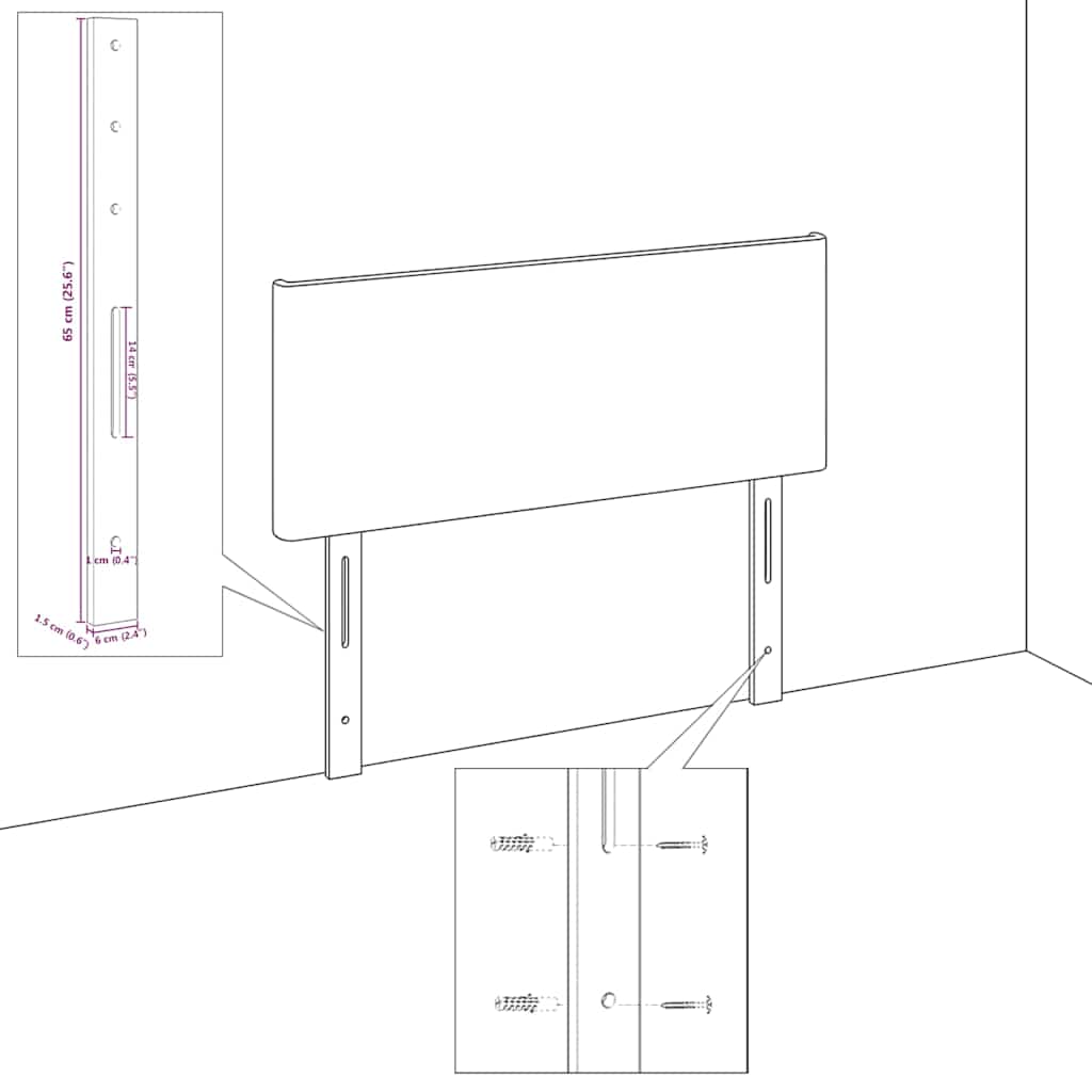 Fløjl Sengegavl Argyle med hovedgærde Mørkeblå 160 cm Fløjl