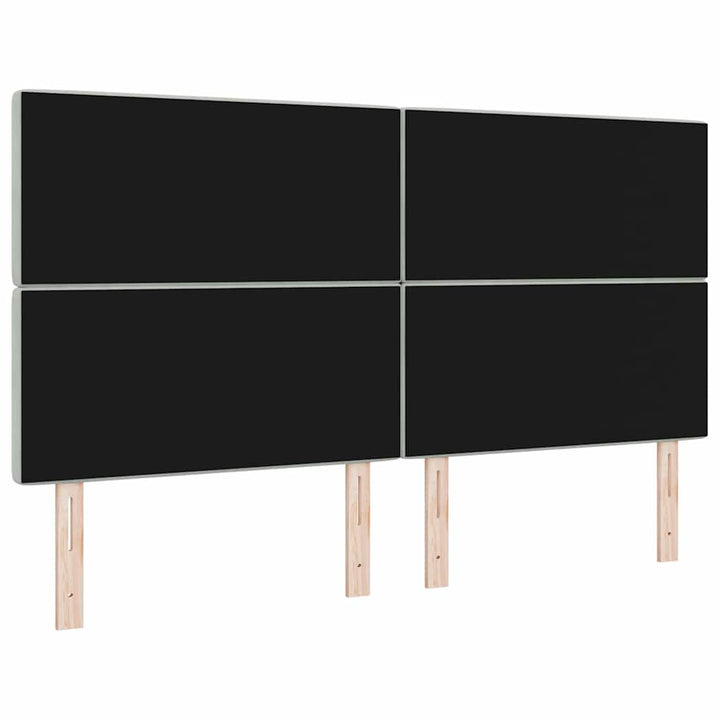 Fløjl Sengegavl Argyle med hovedgærde Lysegrå 180 cm Fløjl