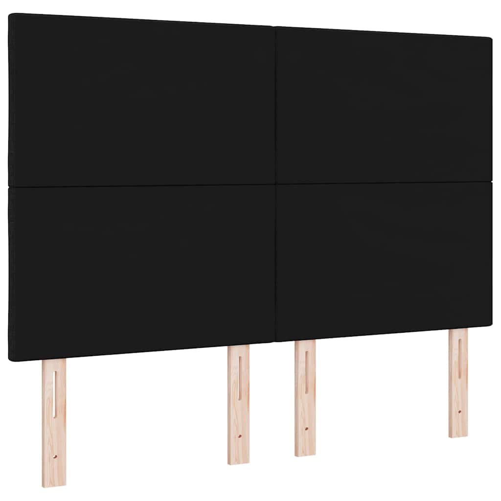 Stofseng gavl Geometrisk med hovedgærde Sort 140 cm Stof
