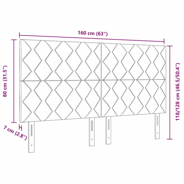 Stofseng gavl Geometrisk med hovedgærde Lysegrå 160 cm Stof