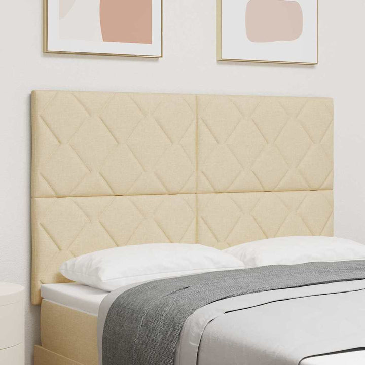 Stofseng gavl Geometrisk med hovedgærde Creme 160 cm Stof