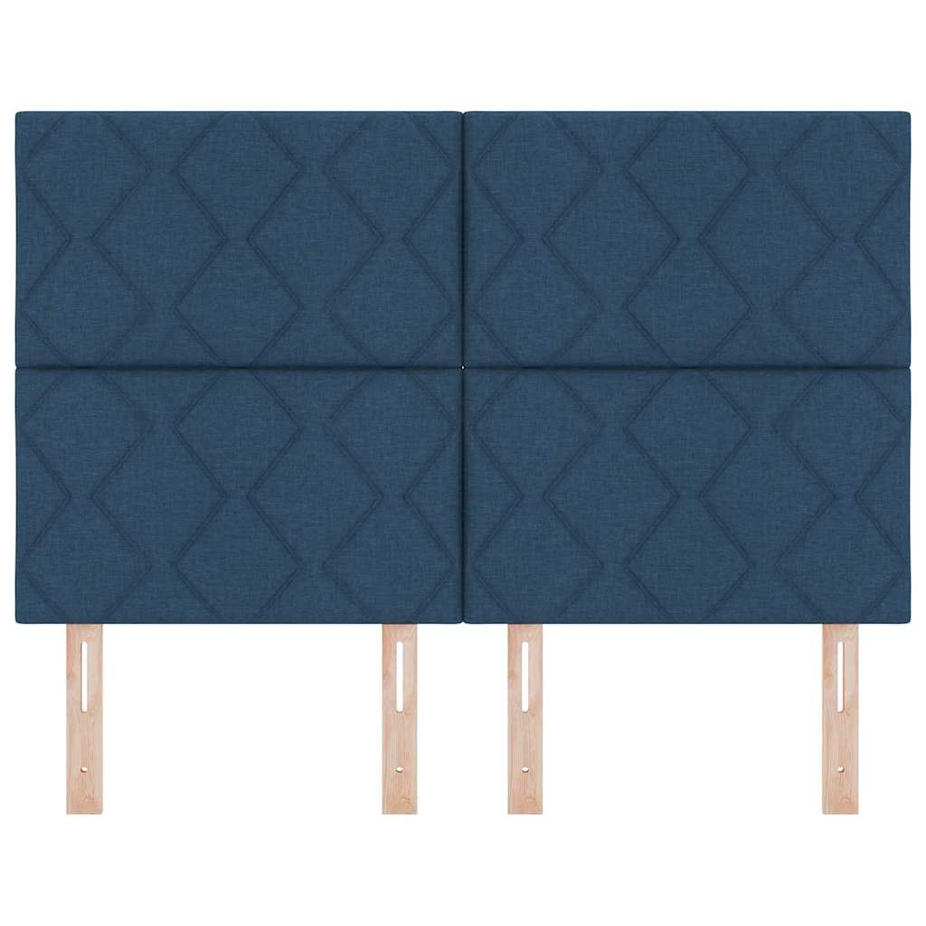 Stofseng gavl Geometrisk med hovedgærde Blå 160 cm Stof