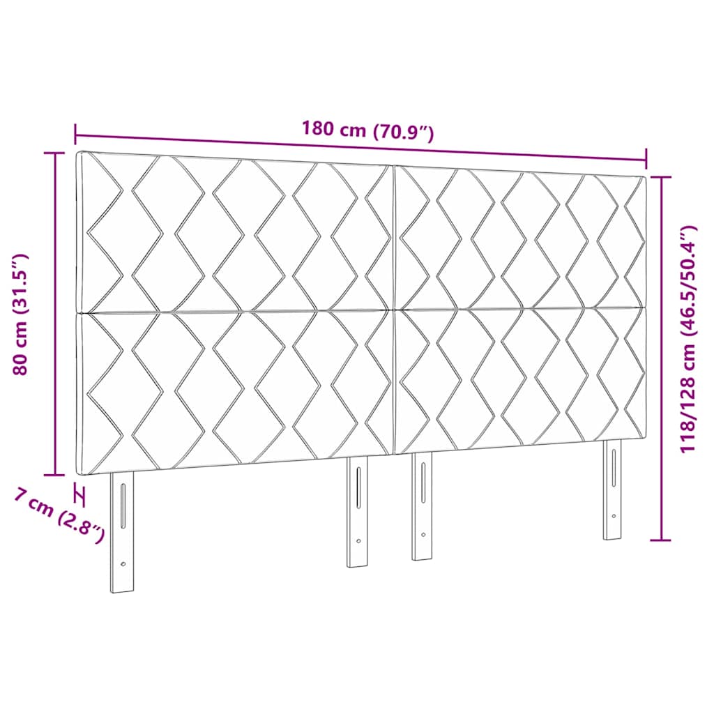 Stofseng gavl Geometrisk med hovedgærde Gråbrun 180 cm Stof