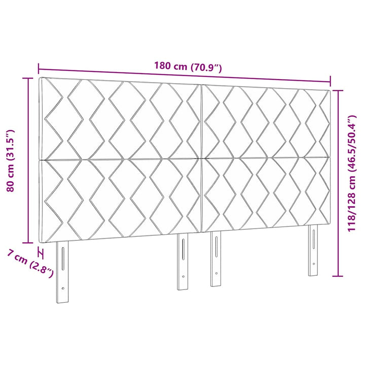 Stofseng gavl Geometrisk med hovedgærde Gråbrun 180 cm Stof