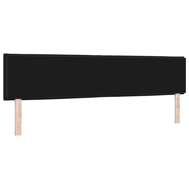 LED sengegavl med LED -strimmellys Vægmonteret Sort 200 cm Stof