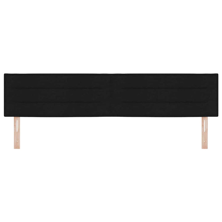 LED sengegavl med LED -strimmellys Vægmonteret Sort 200 cm Stof