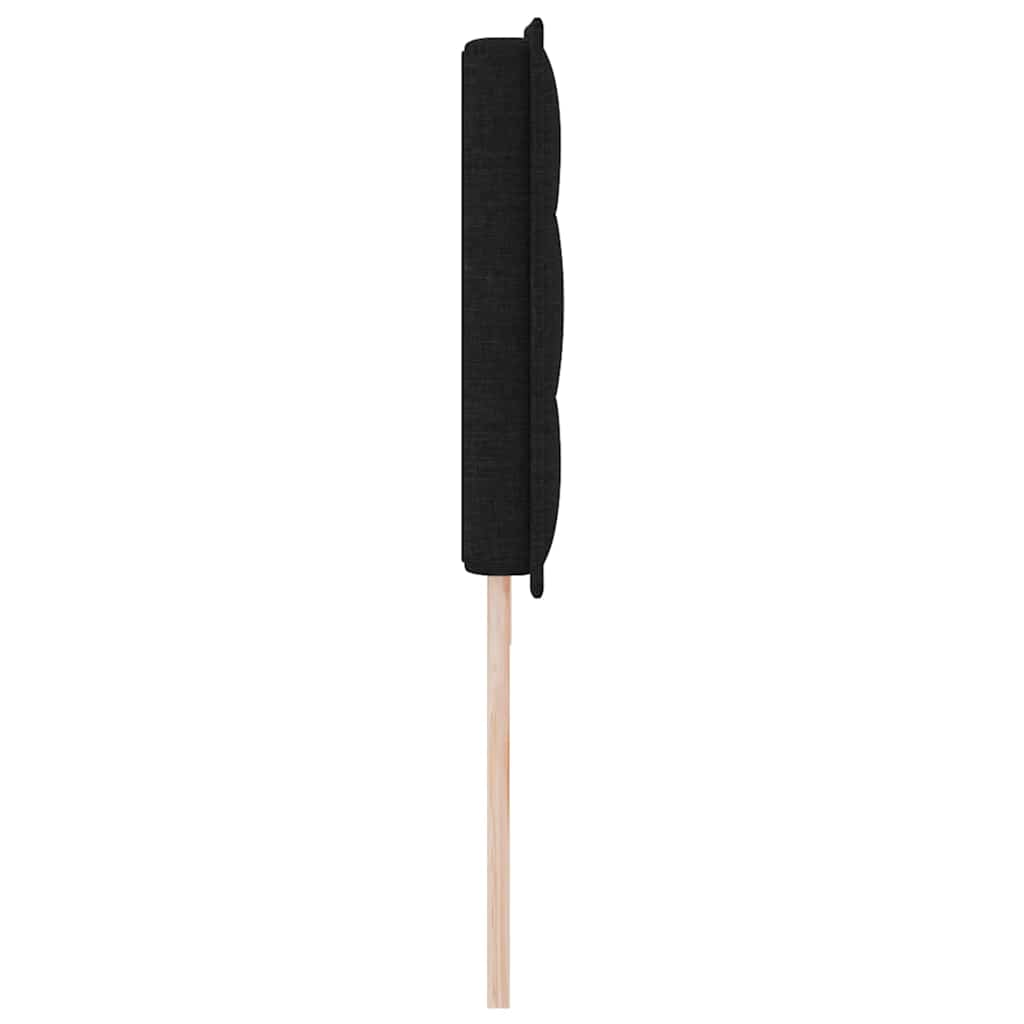 LED sengegavl med LED -strimmellys Vægmonteret Sort 200 cm Stof