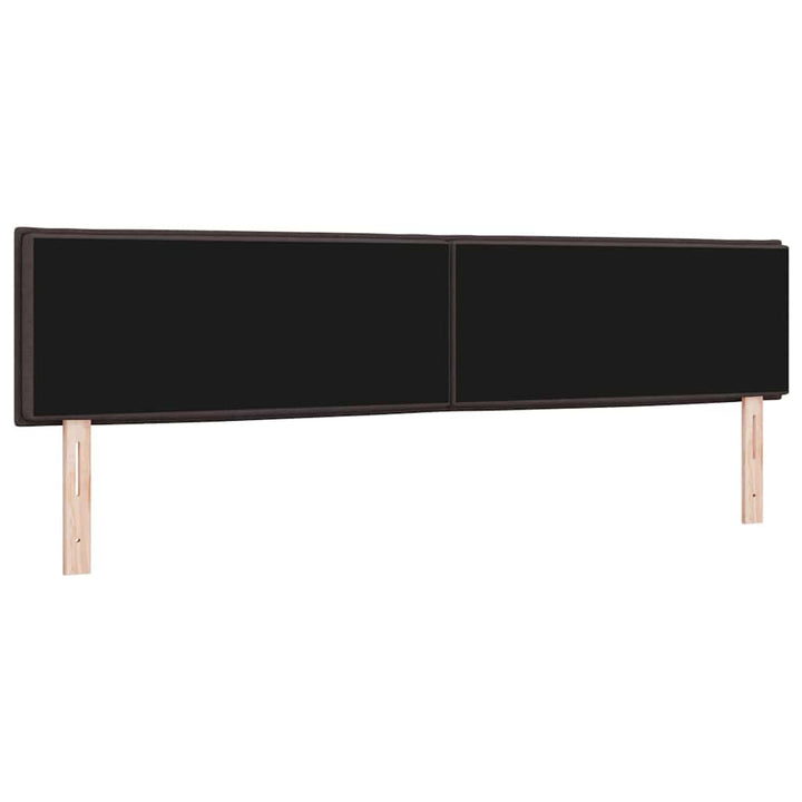 LED sengegavl med LED -strimmellys Mørkebrun 200 cm Stof