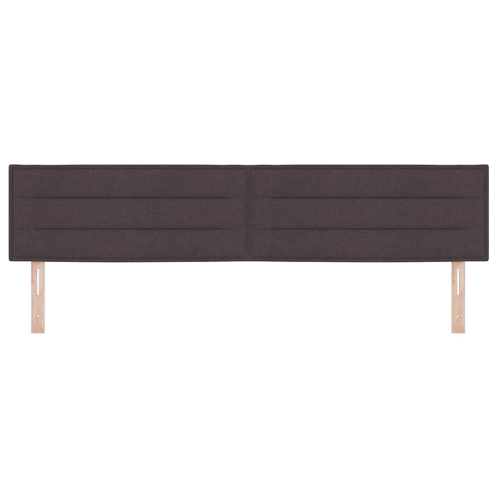 LED sengegavl med LED -strimmellys Mørkebrun 200 cm Stof
