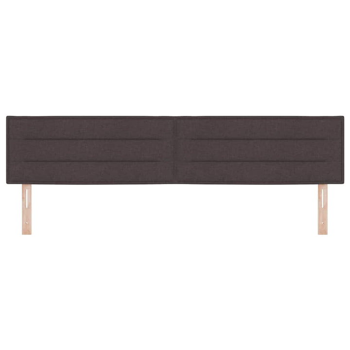 LED sengegavl med LED -strimmellys Mørkebrun 200 cm Stof