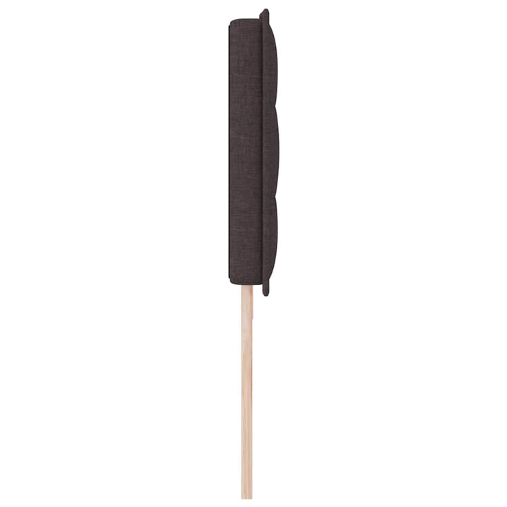 LED sengegavl med LED -strimmellys Mørkebrun 200 cm Stof