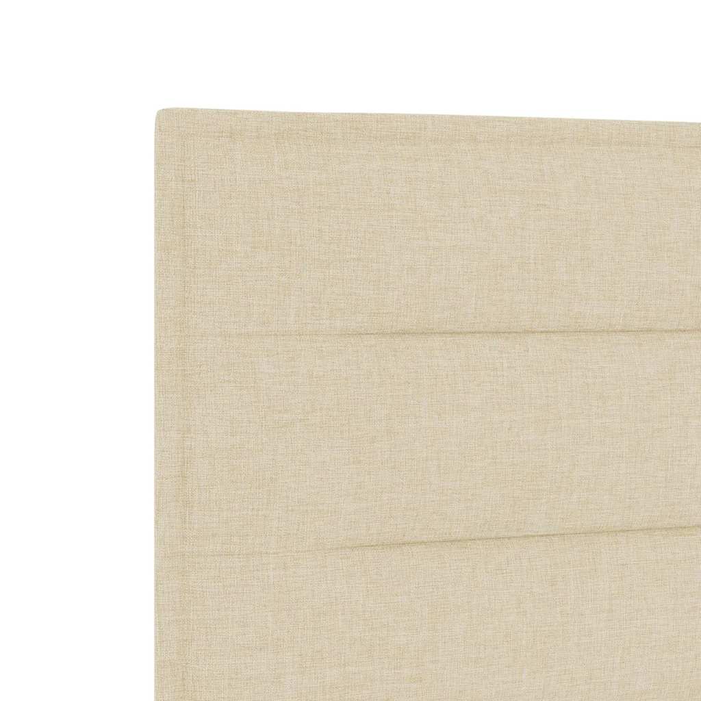 LED sengegavl med LED -strimmellys Creme 200 cm Stof