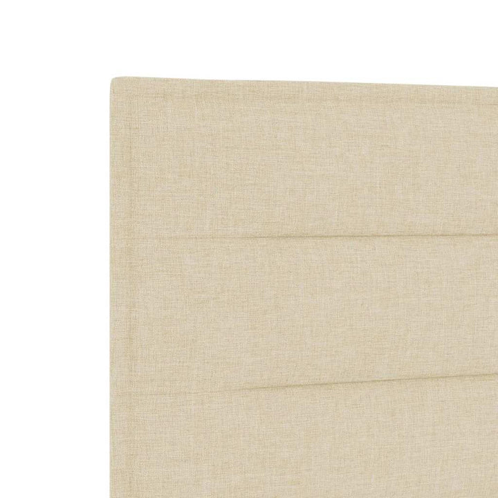 LED sengegavl med LED -strimmellys Creme 200 cm Stof