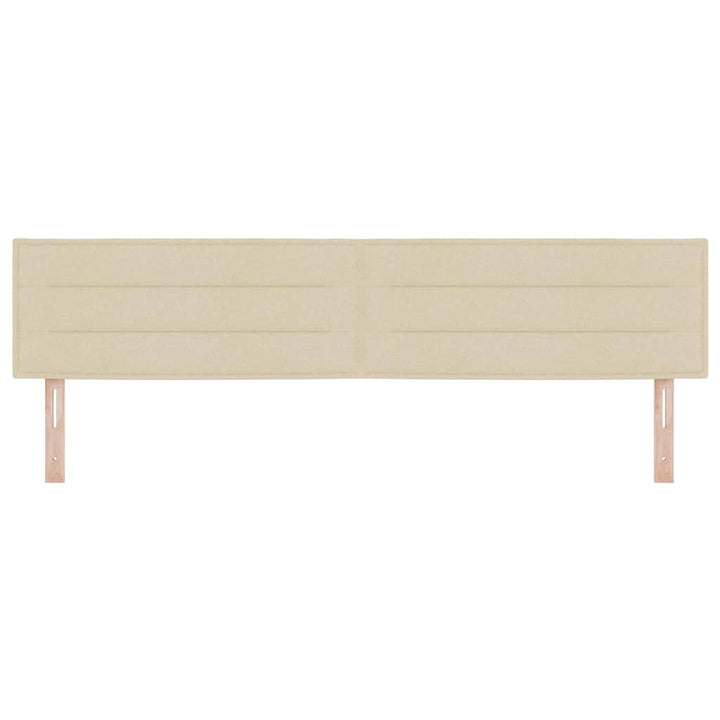 LED sengegavl med LED -strimmellys Creme 200 cm Stof