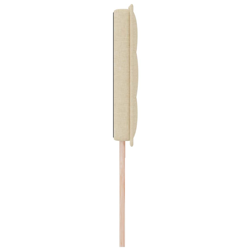 LED sengegavl med LED -strimmellys Creme 200 cm Stof