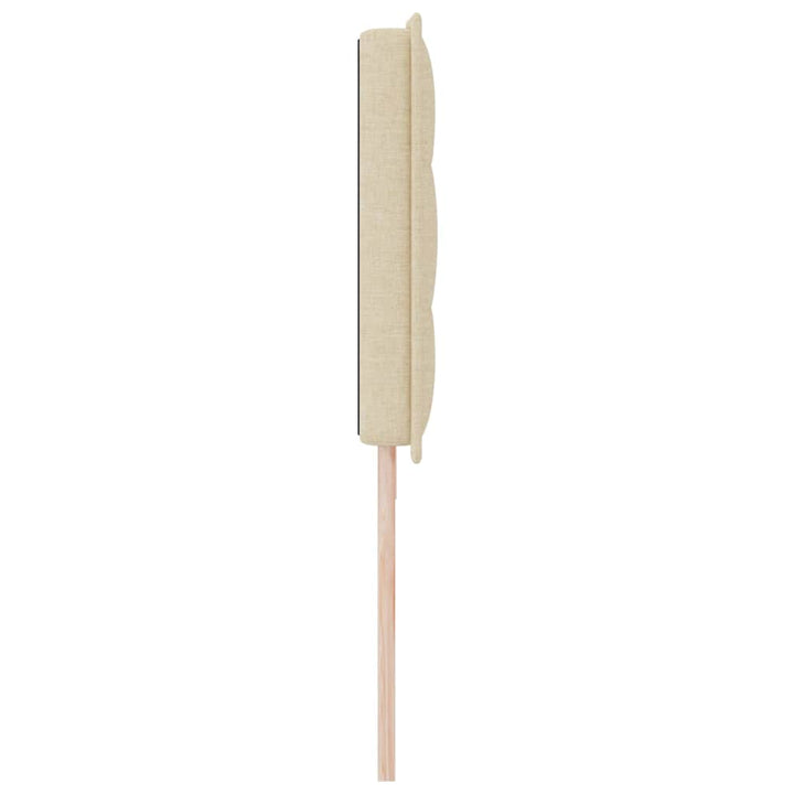 LED sengegavl med LED -strimmellys Creme 200 cm Stof