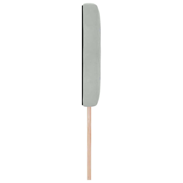 LED Sengegavl med LED -strimmellys Argyle Lysegrå 144 cm Fløjl